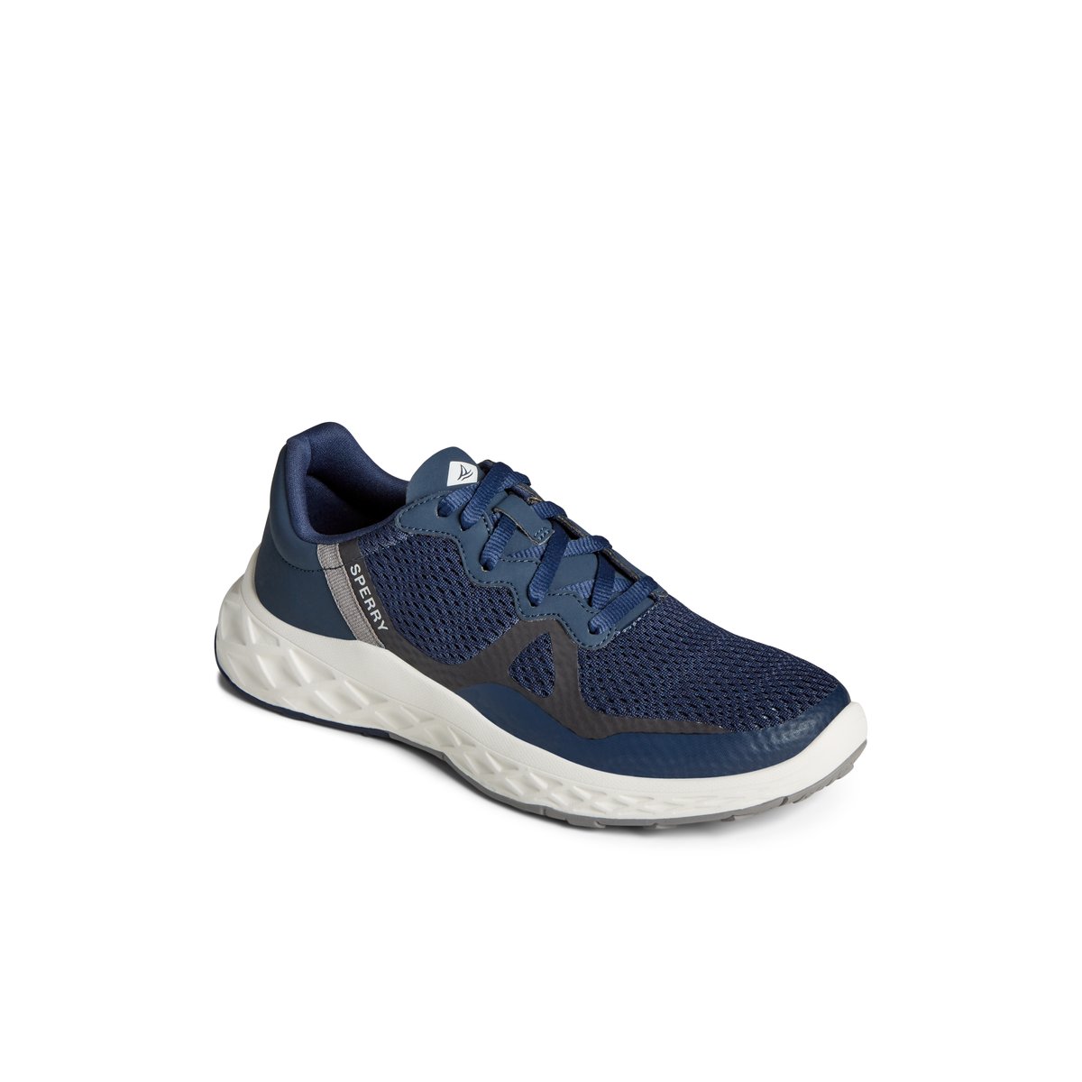 Navy Textile Mesh Sperry SeaCycled™ Headsail Sneakers | 5728461-PE