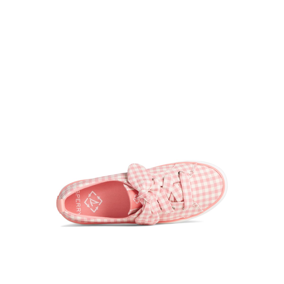 Pink Sperry Crest Vibe Gingham Sneakers | 4973251-VI