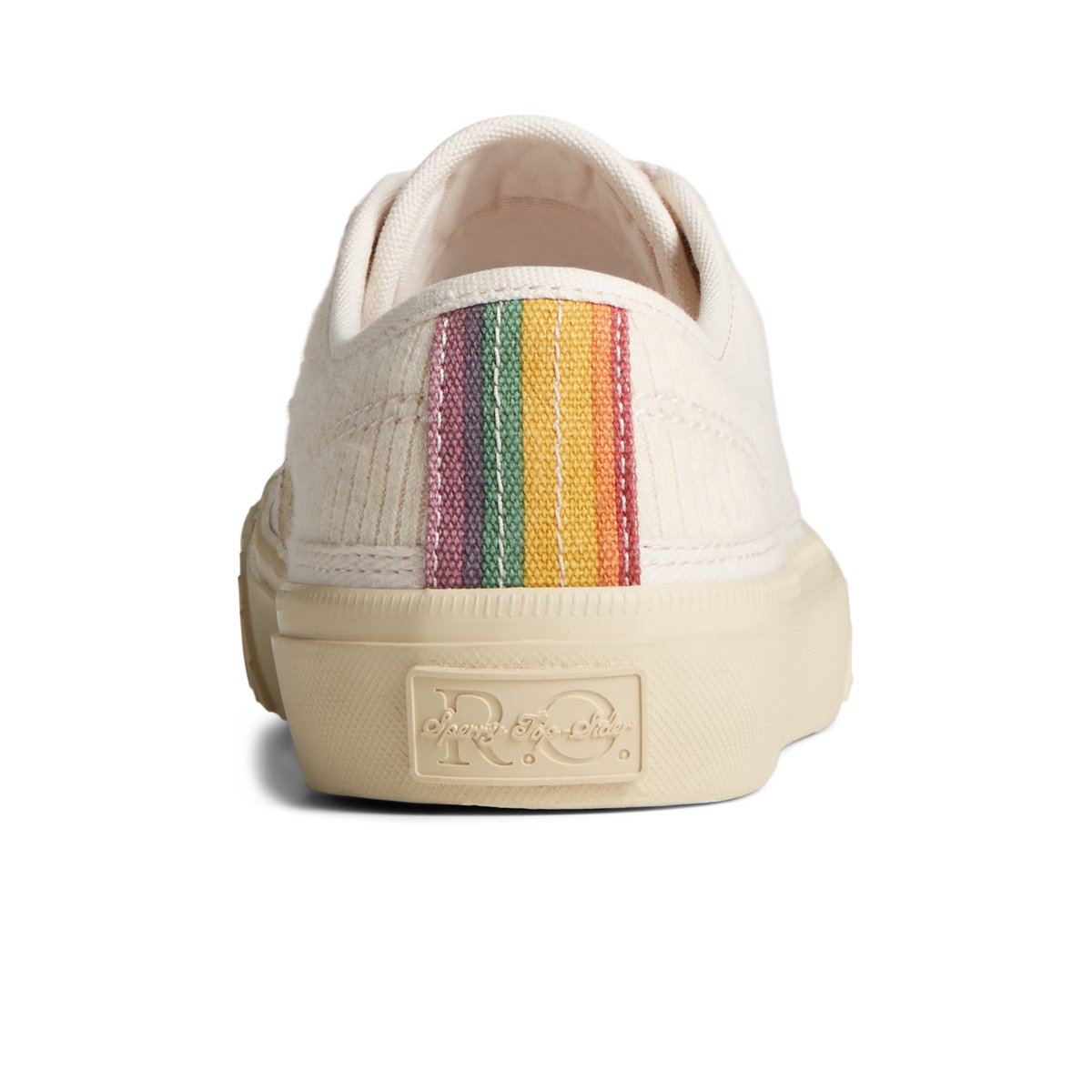 White Overflow Sperry Racquet Oxford Pride Sneakers | 1256743-YN