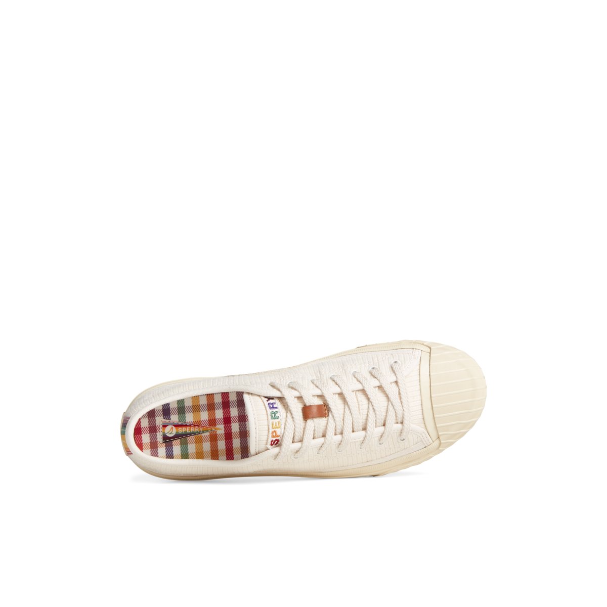 White Overflow Sperry Racquet Oxford Pride Sneakers | 1256743-YN