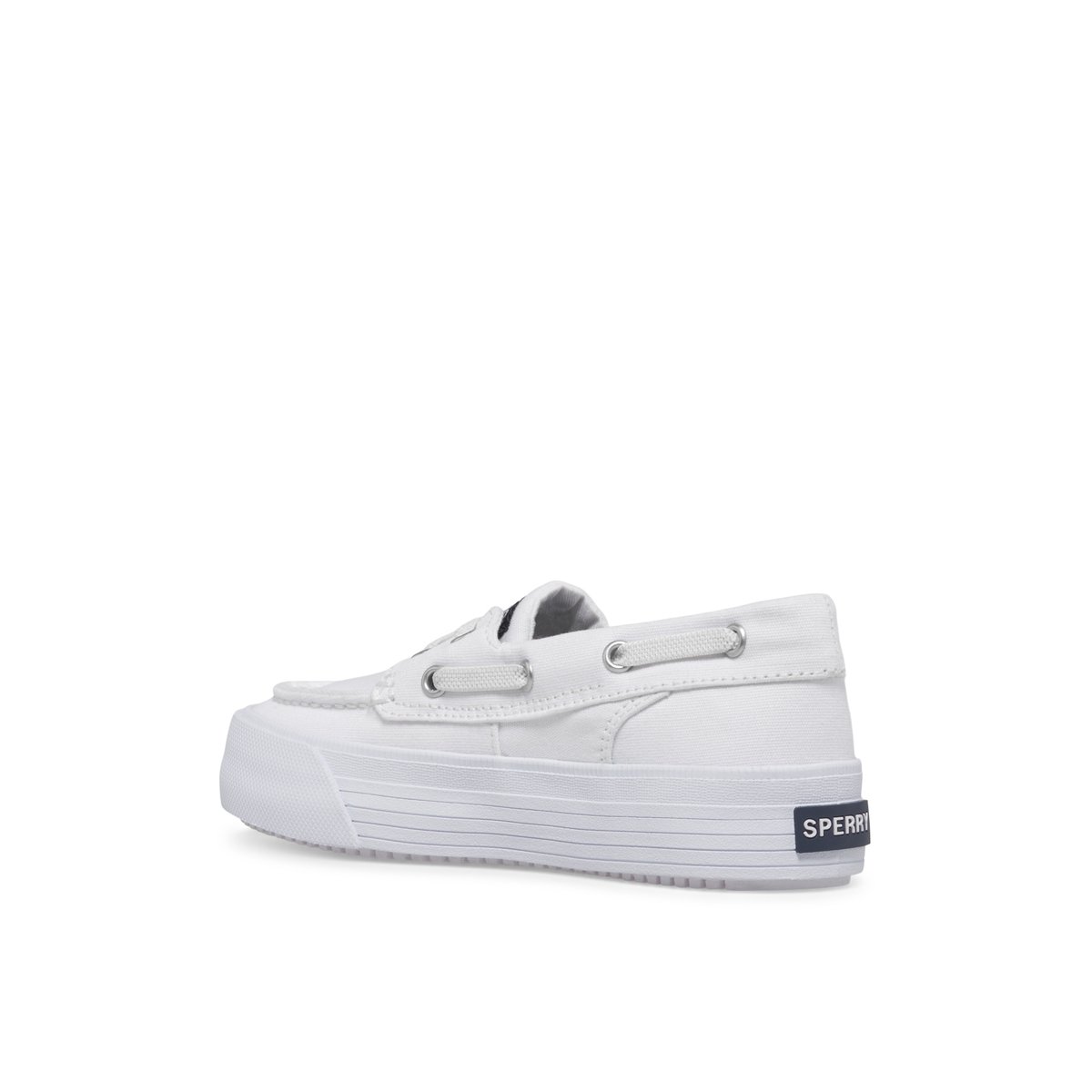 White Sperry Bahama Platform Sneakers | 2807136-PF