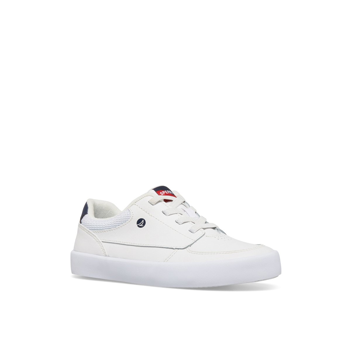 White Sperry Boardwalk Leather Sneakers | 4910837-KY