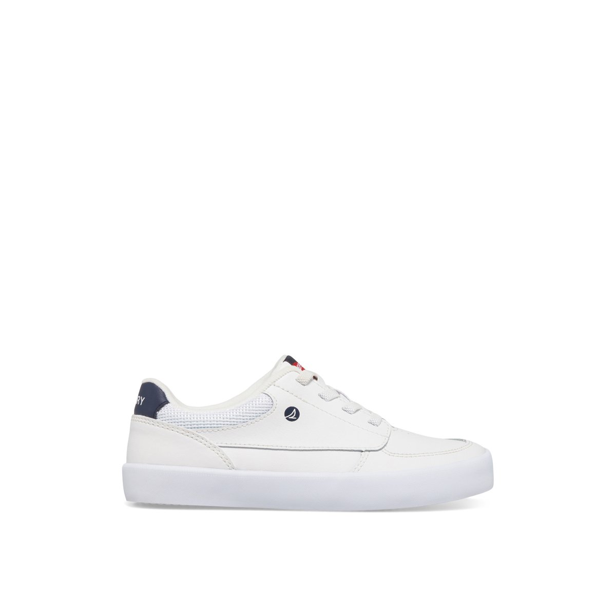 White Sperry Boardwalk Leather Sneakers | 4910837-KY