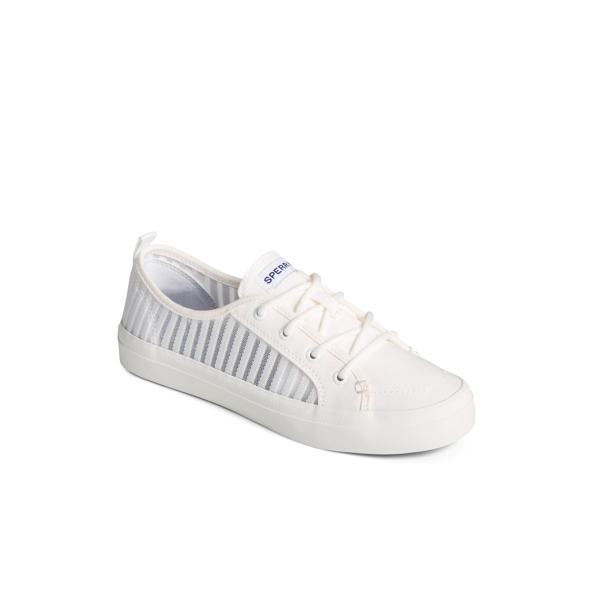 White Sperry Crest Vibe Mesh Sneakers | 3910652-QJ