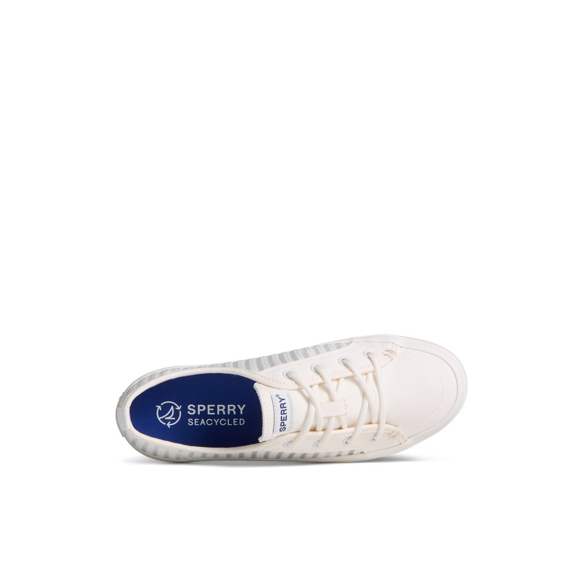 White Sperry Crest Vibe Mesh Sneakers | 3910652-QJ