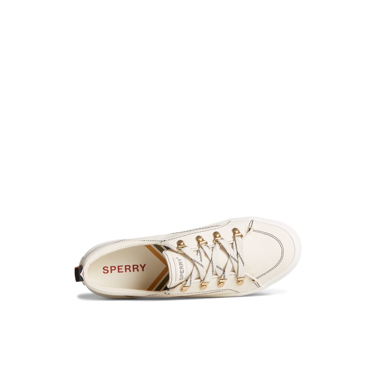 White Sperry Crest Vibe Sneakers | 0914235-KV