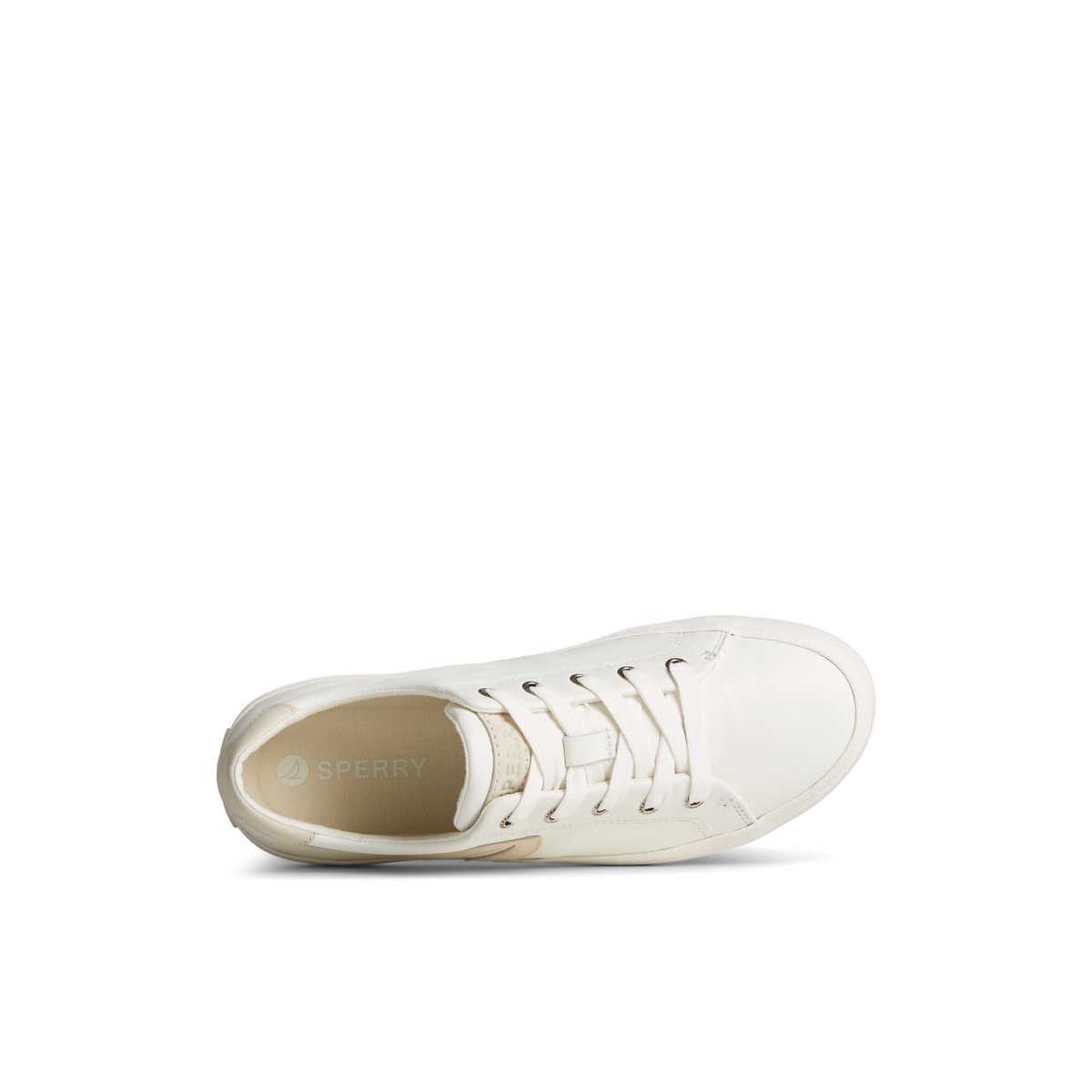 White Sperry Sandy Leather Sneakers | 9438720-DU