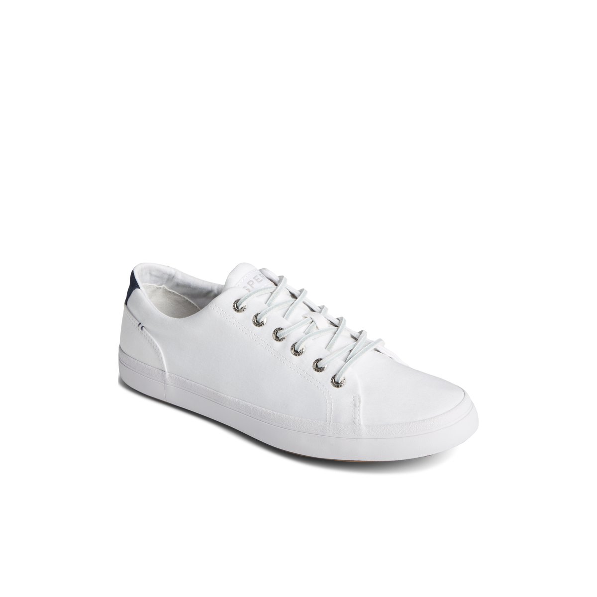 White Sperry SeaCycled™ Striper II Textile Sneakers | 5039621-UK