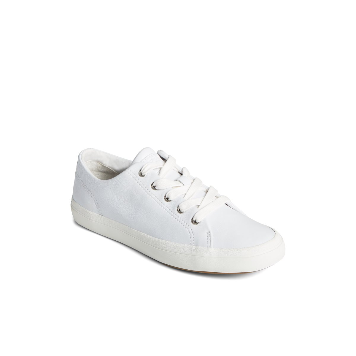 White Sperry Striper II LTT Leather Sneakers | 6739840-BV