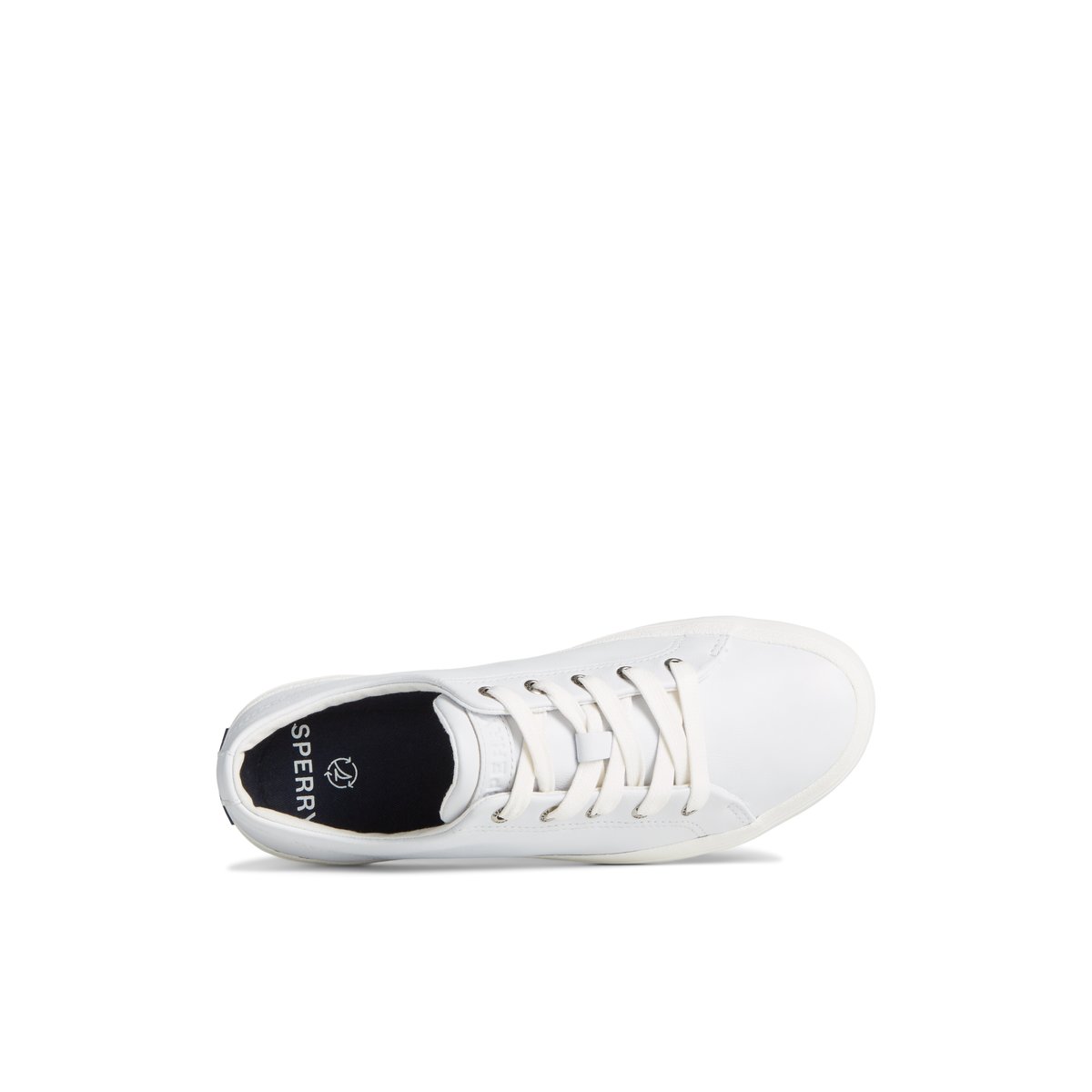 White Sperry Striper II LTT Leather Sneakers | 6739840-BV