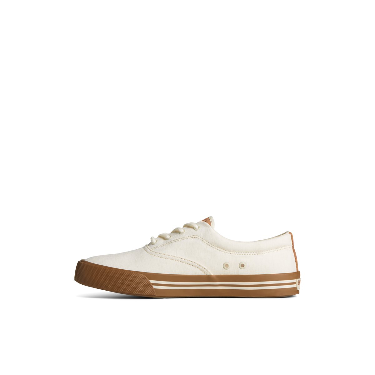 White Sperry Striper II Linen CVO Sneakers | 0253968-XA