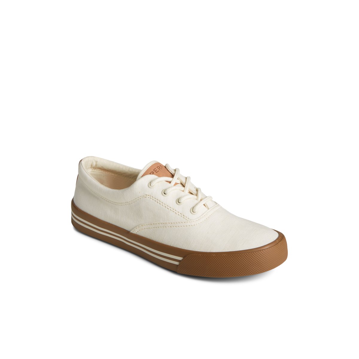 White Sperry Striper II Linen CVO Sneakers | 0253968-XA