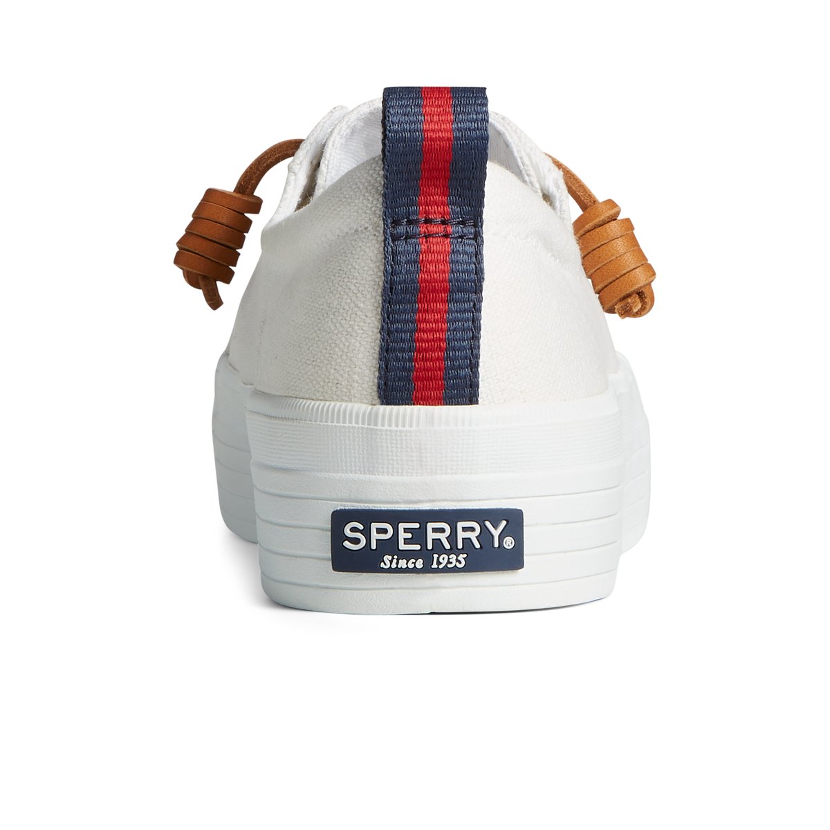 White Textile Canvas Sperry Crest Triple Sneakers | 7842095-IJ